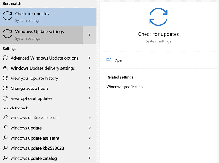 Windows Update Setting