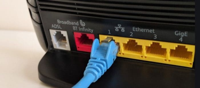 unplug ethernet cable