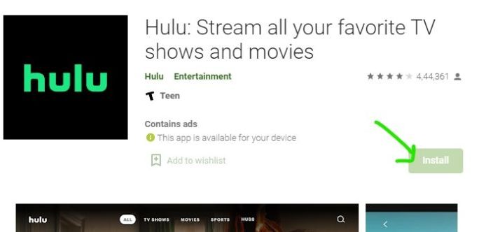 reinstall Hulu app