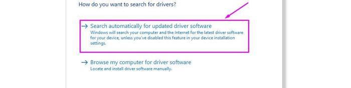 automatically search for driver