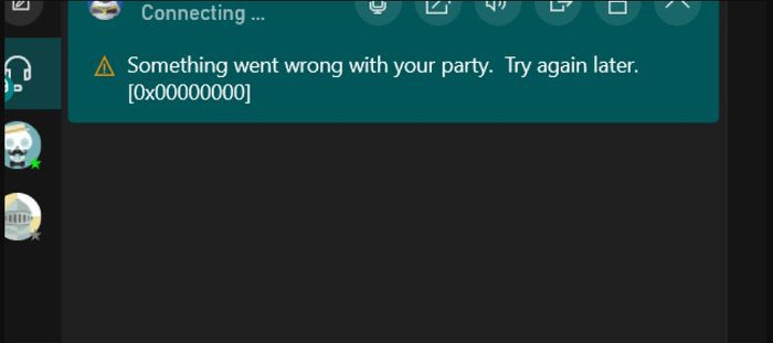 xbox app party chat not working