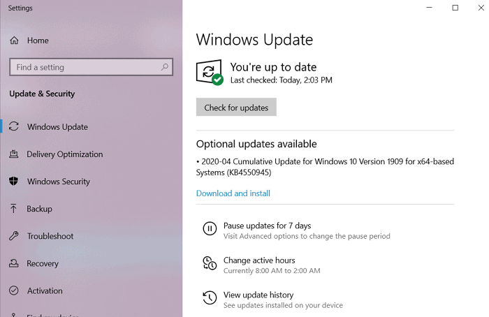 updating windows to the latest version