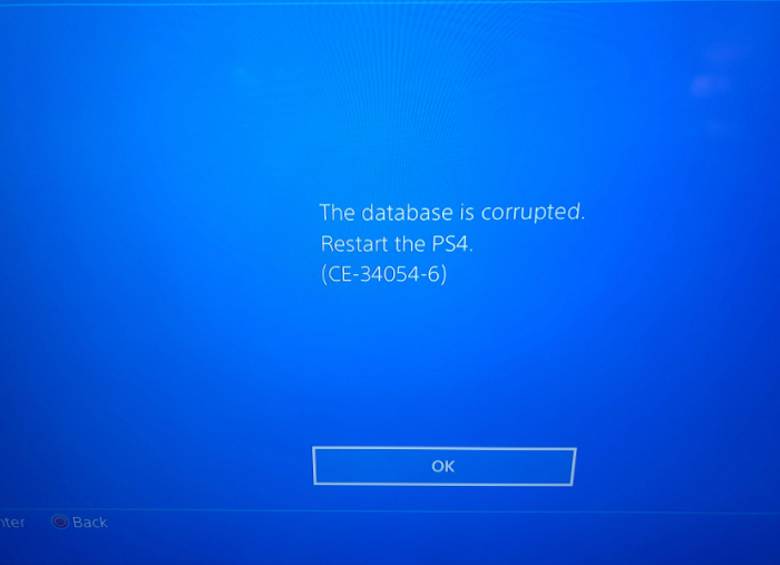 ps4 corrupted