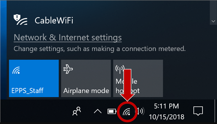 click on the wi-fi option