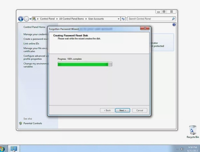 create windows 7 reset disc