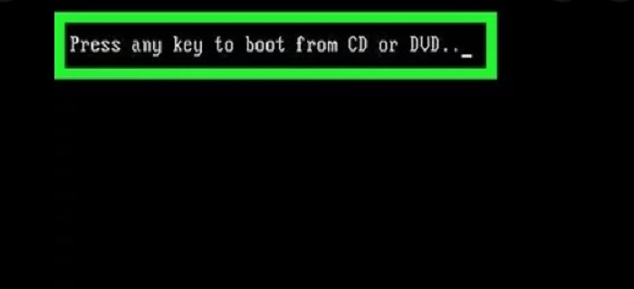 press any key for cd disc