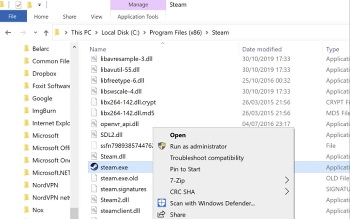 delete all steam files